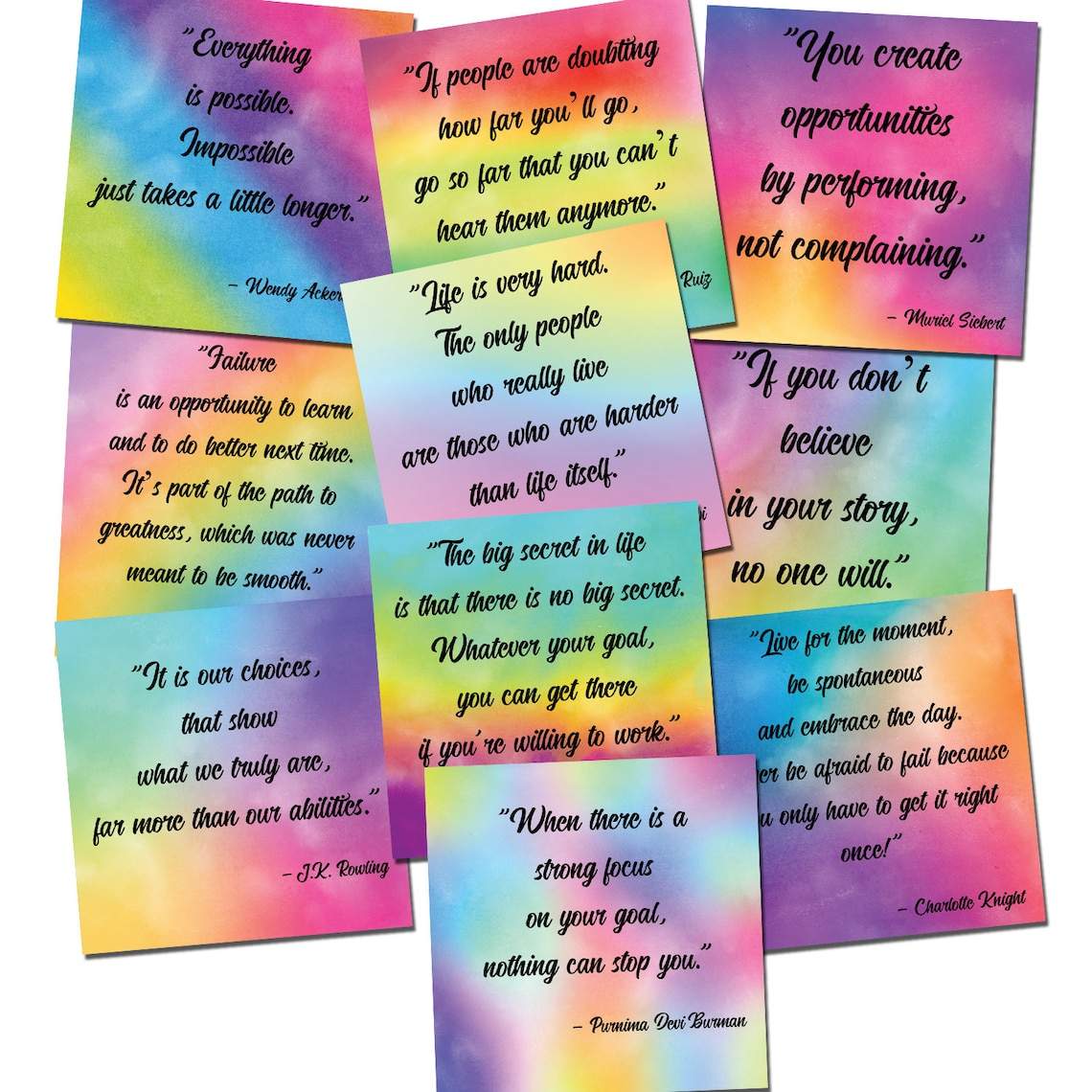 Printable Inspirational Note Cards Motivational Quote Printables 