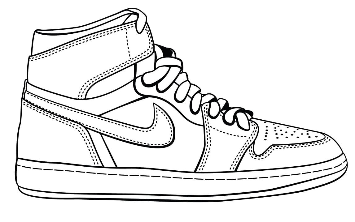 Printable Jordan 1 Coloring Page Free Printable Coloring Pages For Kids
