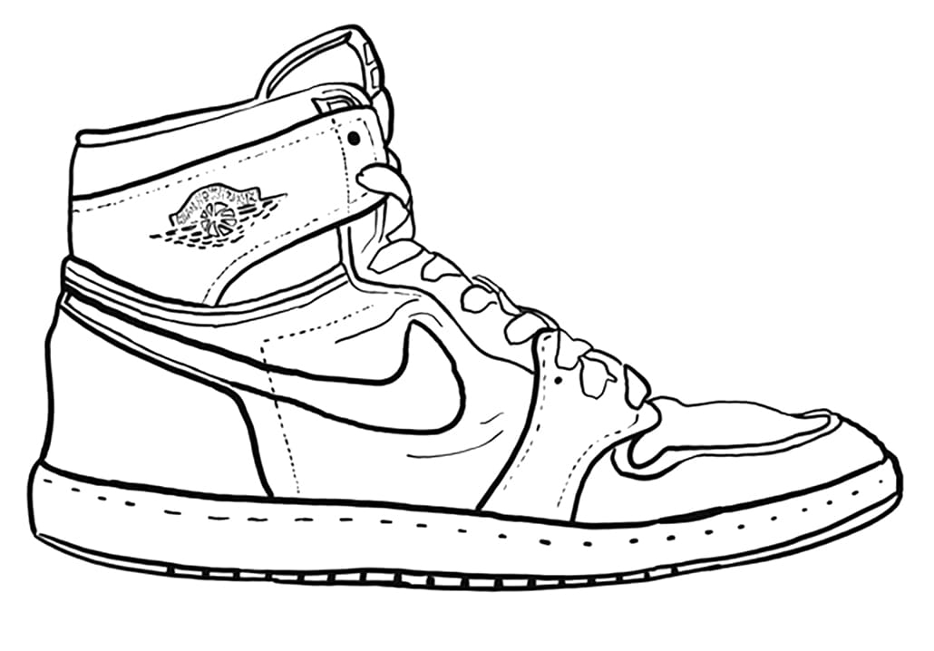 Printable Jordan 1 Coloring Page Free Printable Coloring Pages For Kids