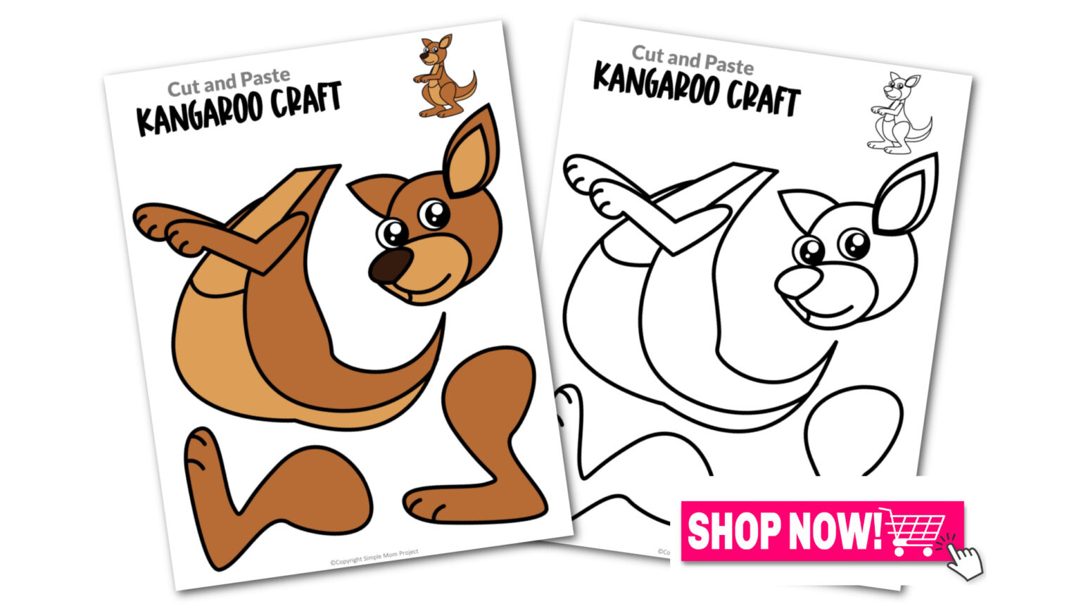 Printable Kangaroo Craft Template Simple Mom Project
