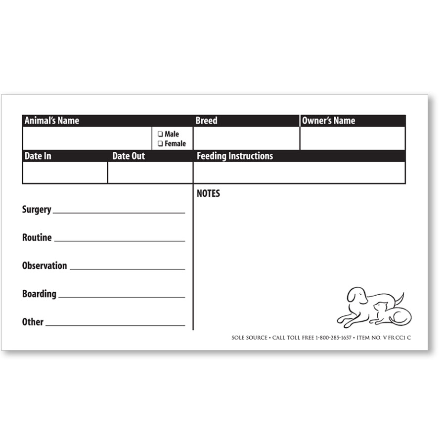 printable kennel cards