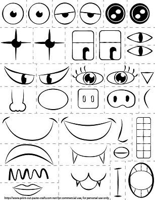 Printable Kids Activity Make A Face Exploring Emotions Print Cut 