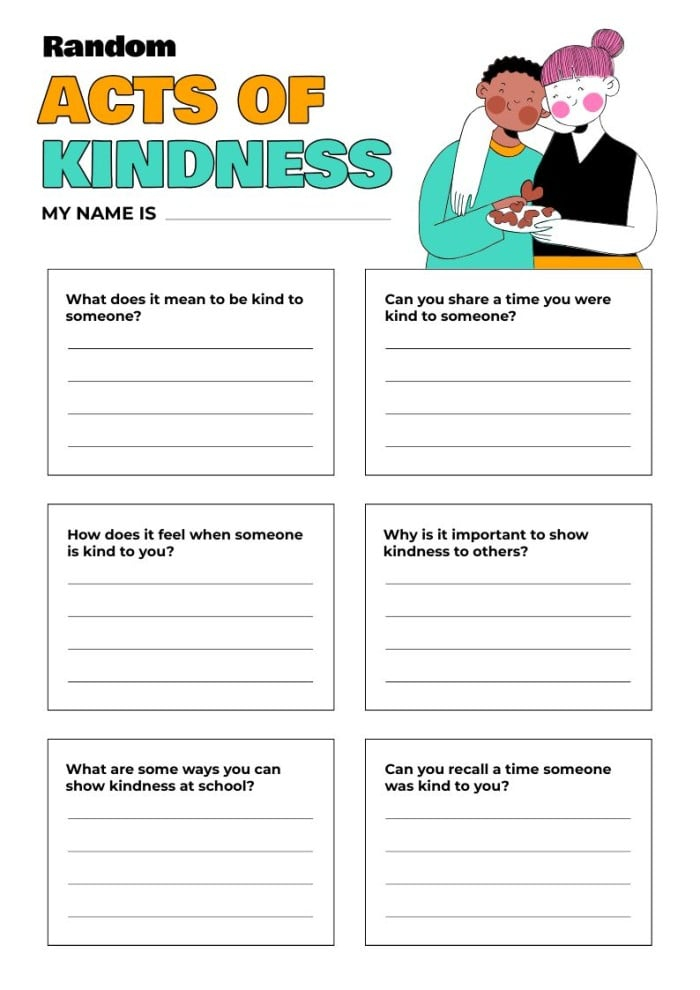 free kindness activities for kids printable free kindness activities for kids printable