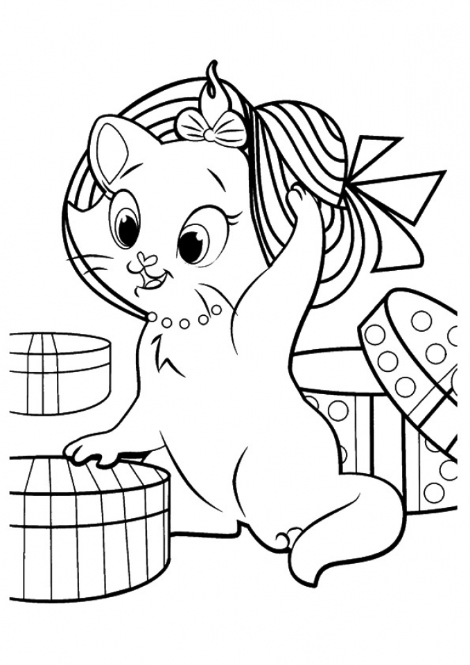 printable kitty coloring pages