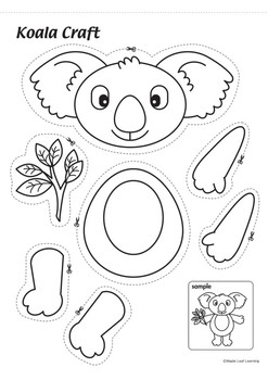 Printable Koala Craft Template Simple Mom Project Atelier yuwa ciao jp