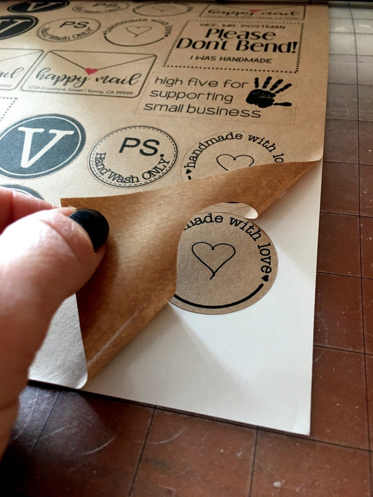 Printable Kraft Paper Sticker Sheets Free Set Of Designs Silhouette 