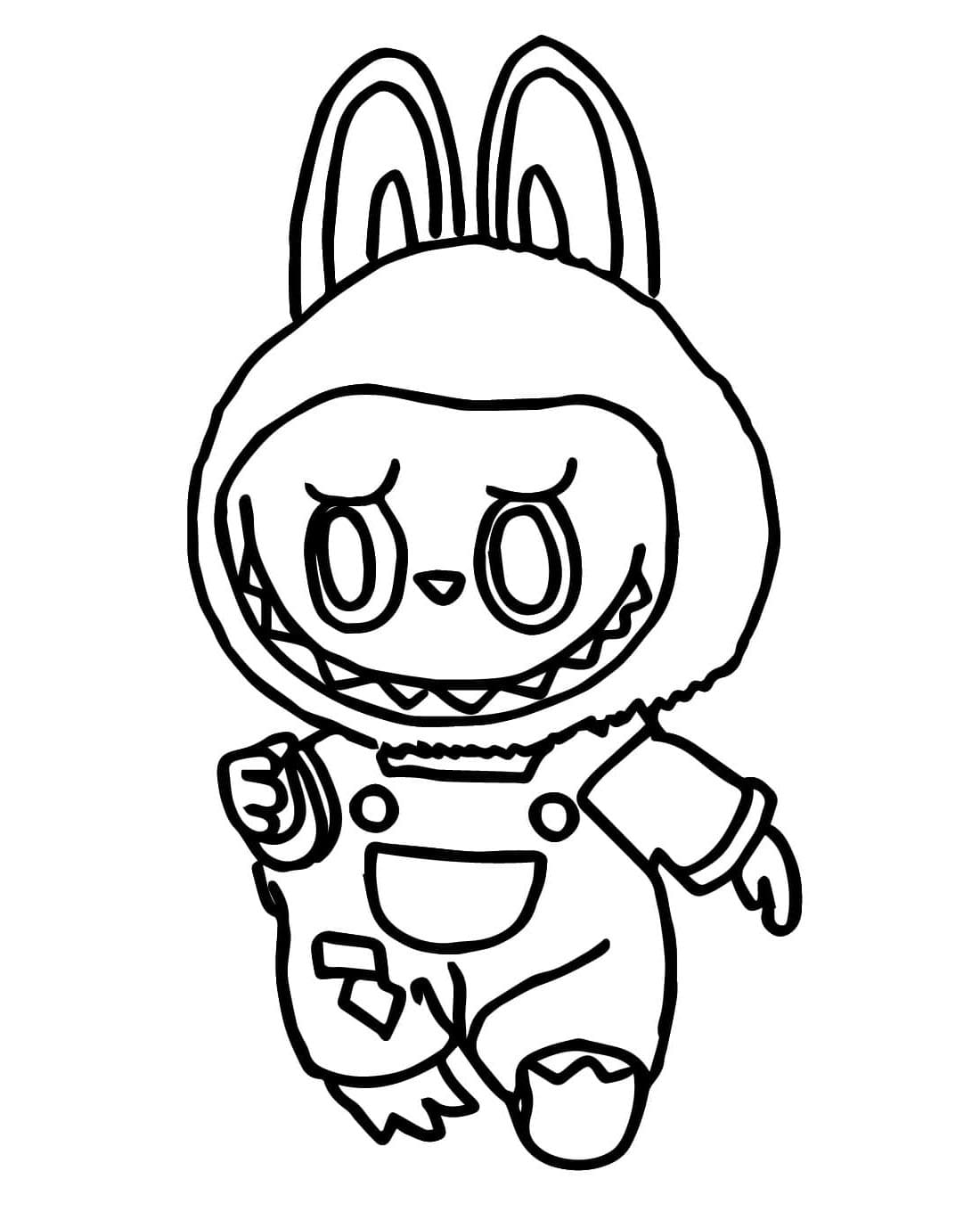 Printable Labubu Coloring Page Free Download And Print For You 