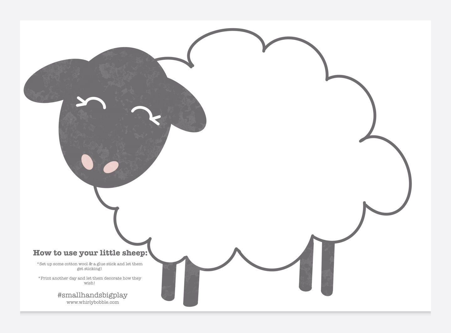 Printable Lamb Craft