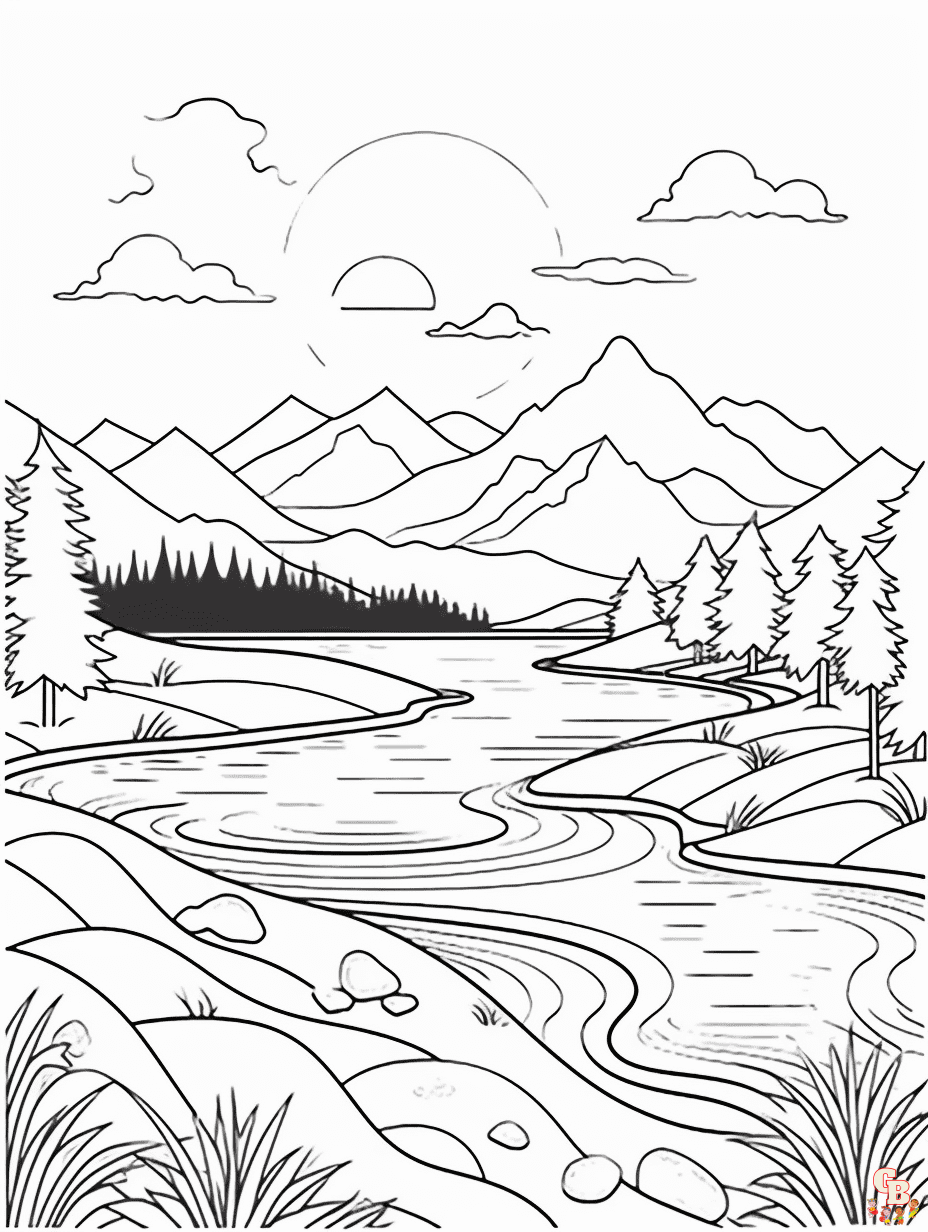 Printable Landscape Coloring Pages For Kids GBcoloring