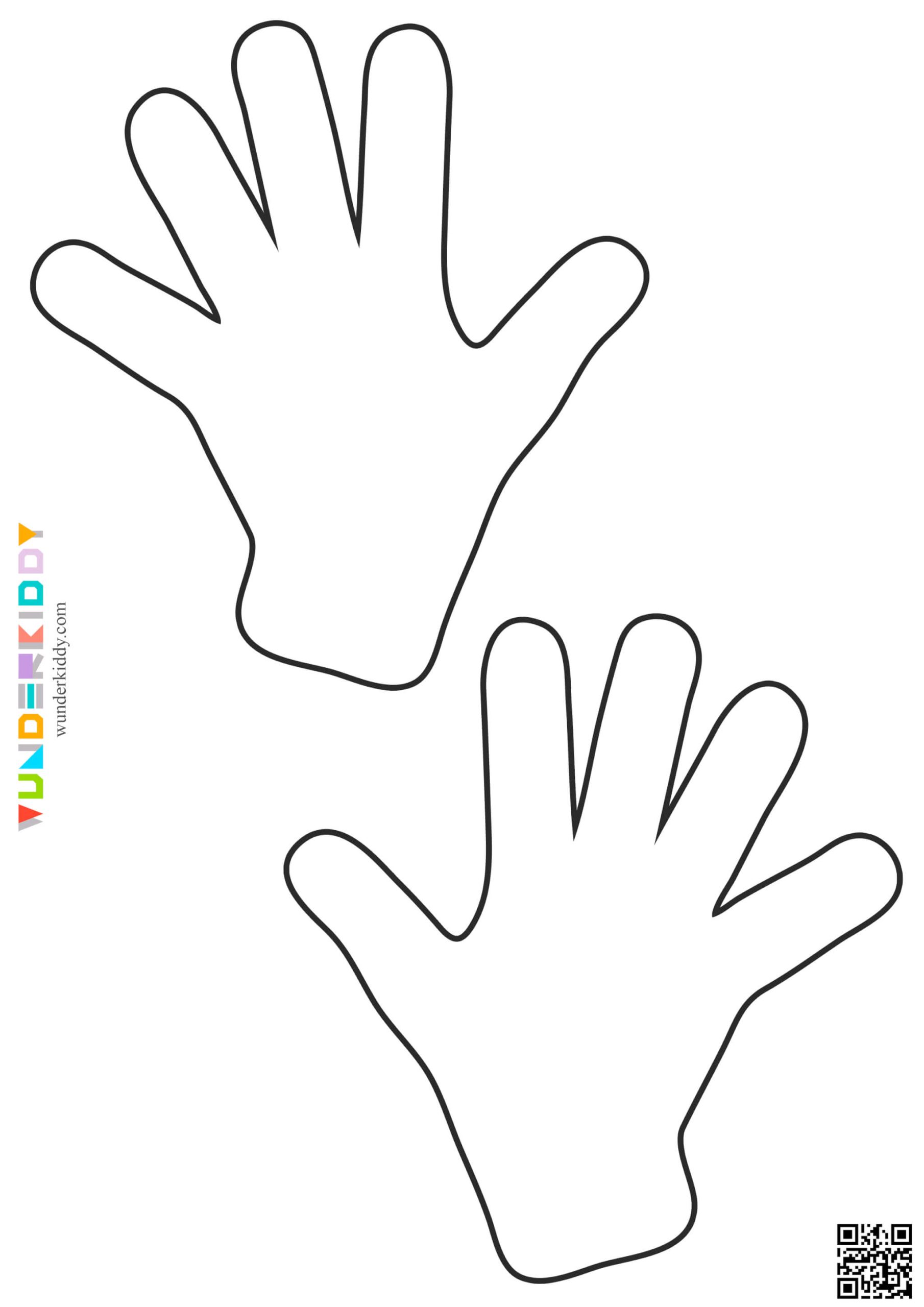 Printable Left And Right Hand Blank Template For Crafts