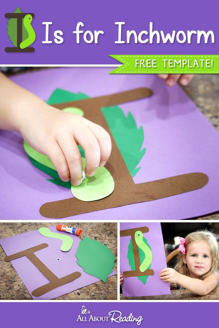 Printable Letter I Craft I Is For Inchworm FREE Download 