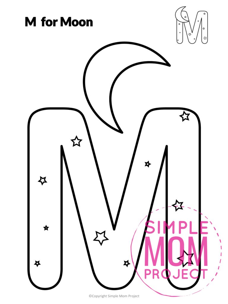 Printable Letter M Outline Print Bubble Letter M Alphabet Letters To