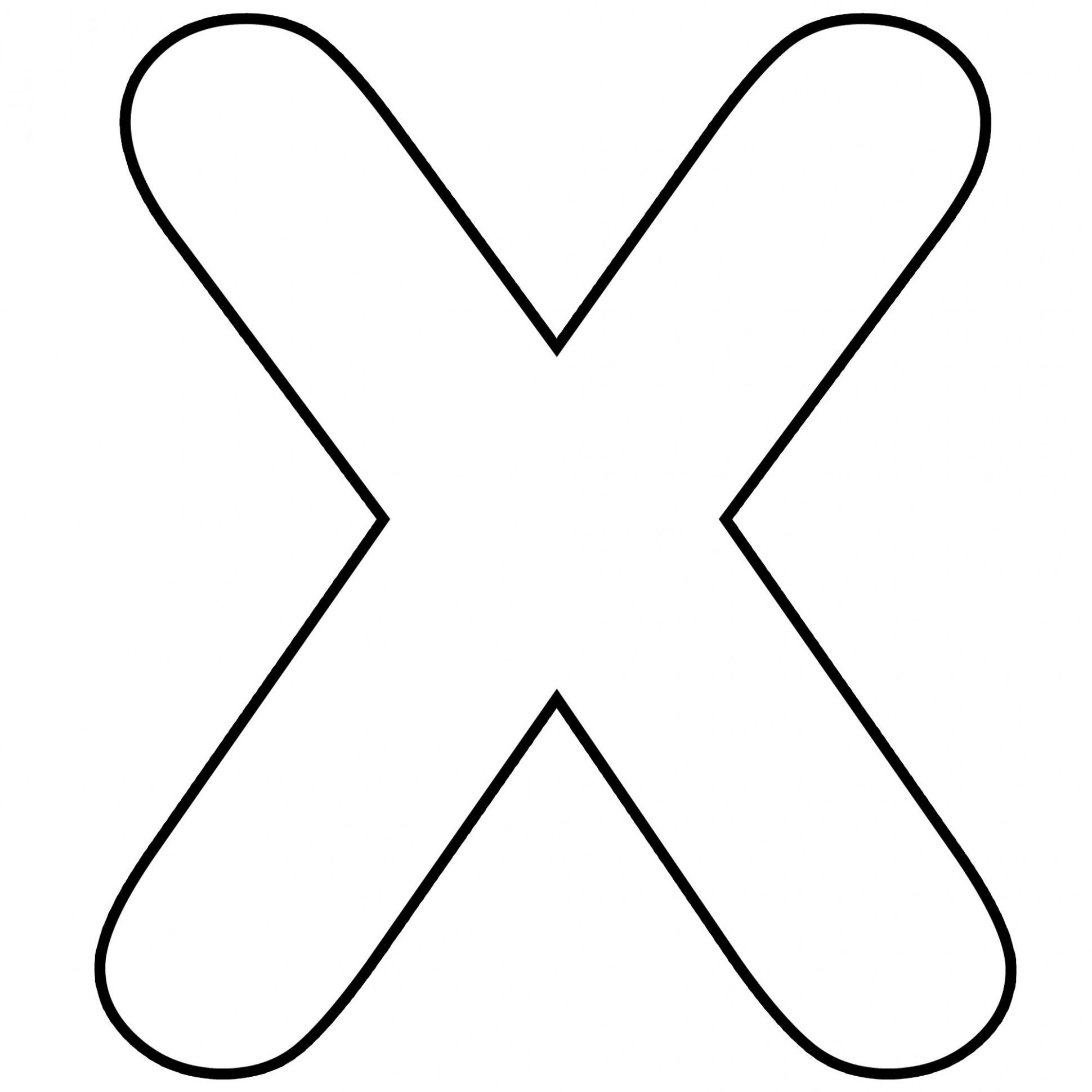 printable letter x craft