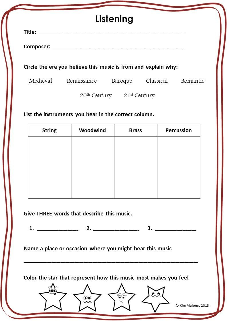 Printable Listening Activities For Students