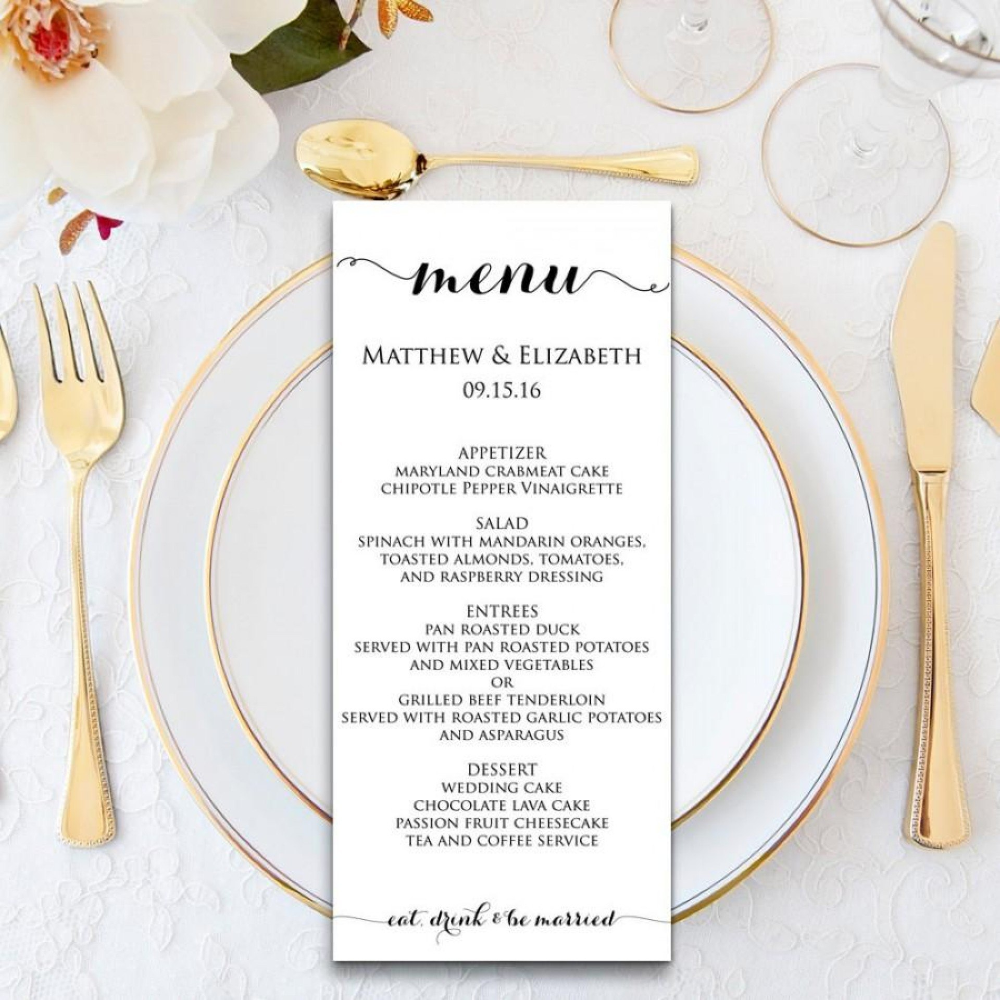 Printable Menu Cards