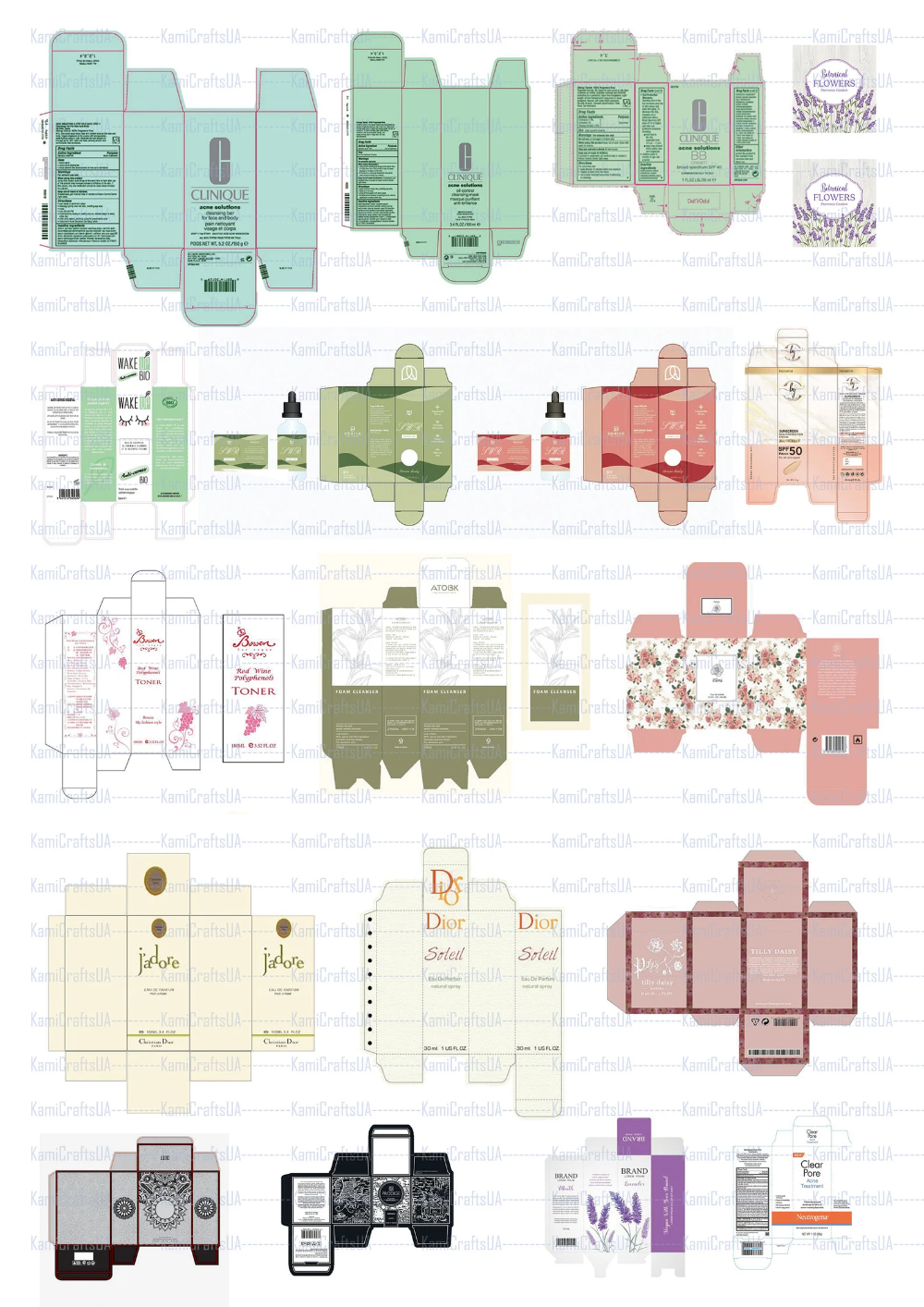 Printable Miniature Cosmetics And Perfume For Miniature Etsy Paper 