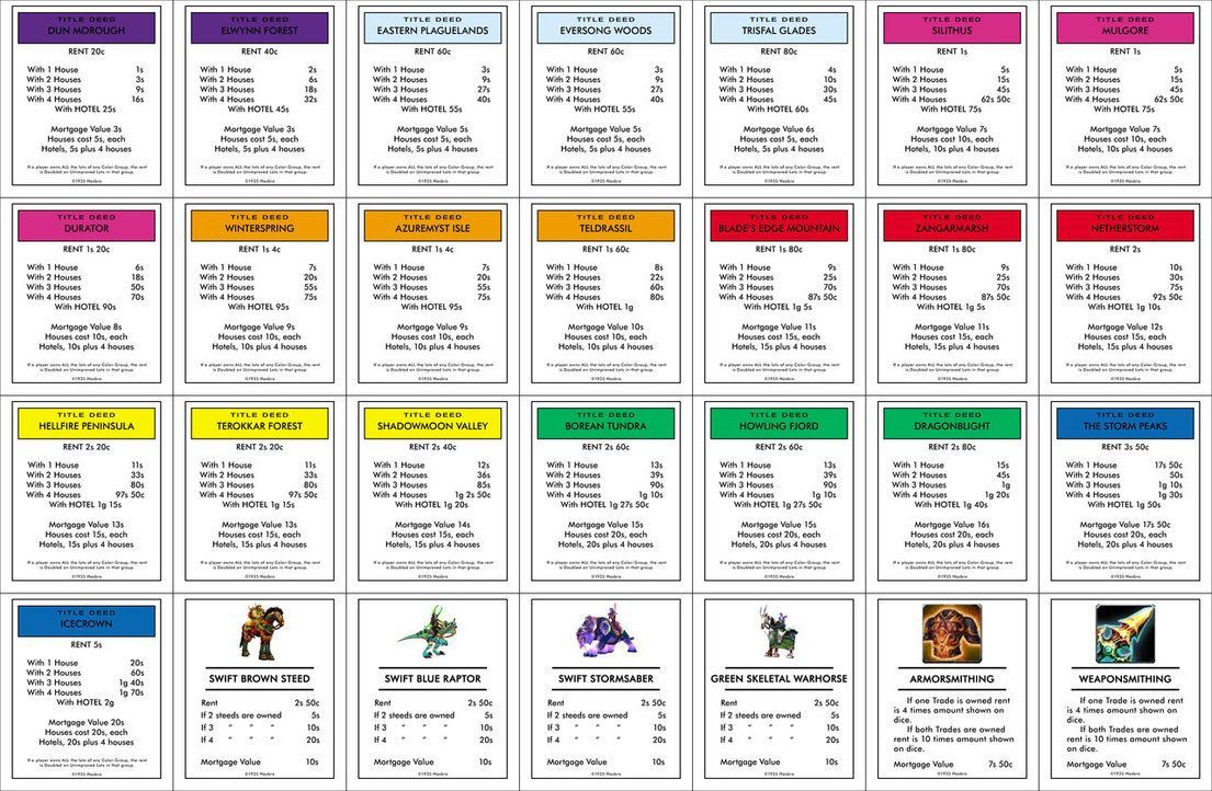 Printable Monopoly Cards Pdf