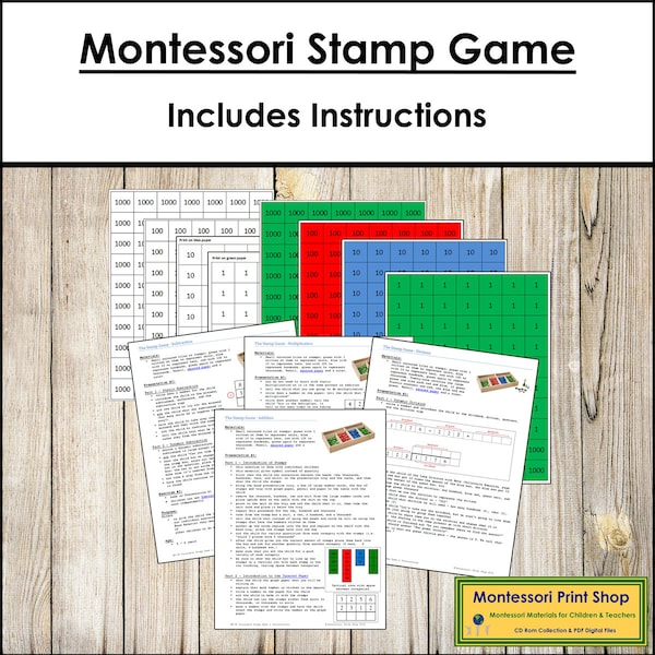 Printable Montessori Stamp Game Etsy