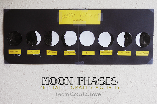 Printable Moon Phase Craft Activity