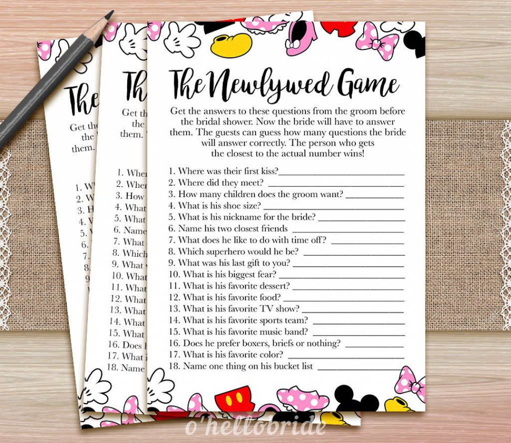 Printable Newlywed Game Cards Printable Card Free