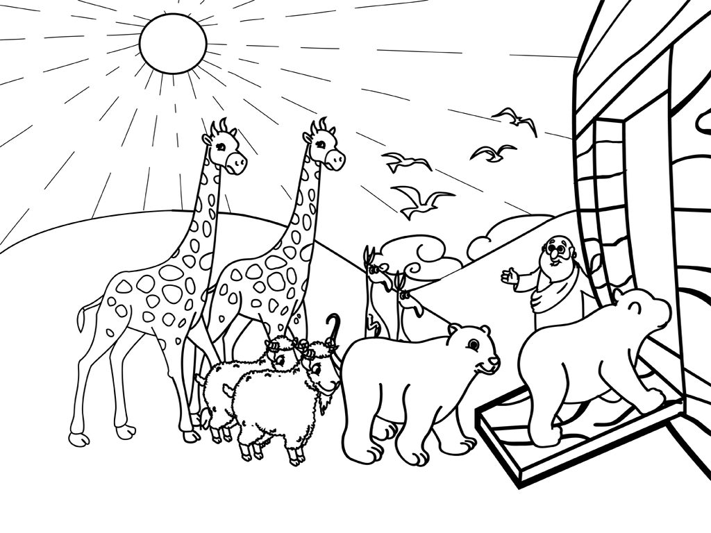 Printable Noah 39 s Ark Coloring Pages Printable Word Searches