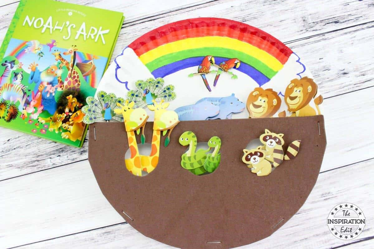 printable noah's ark paper plate craft