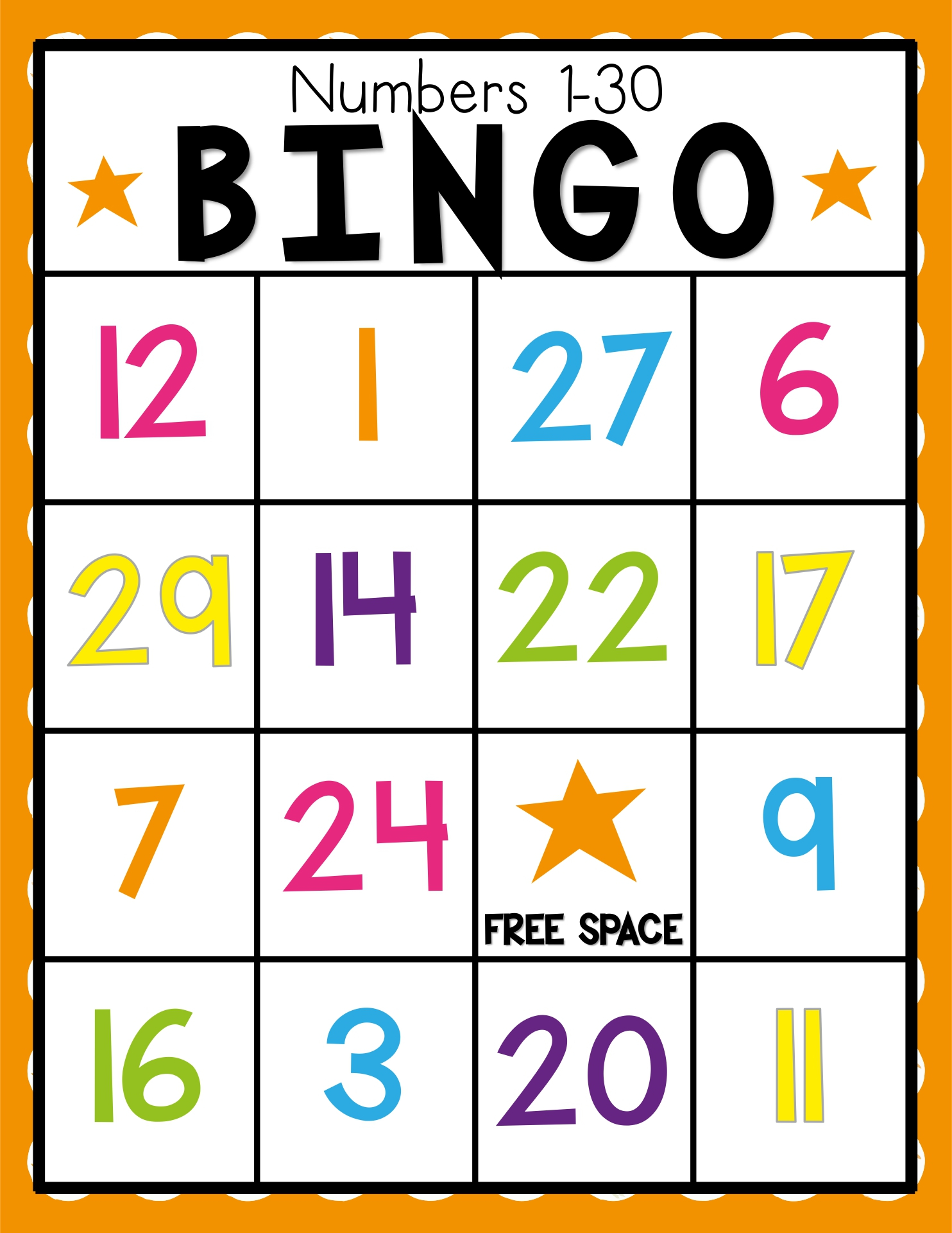 printable picture bingo cards for preschoolers