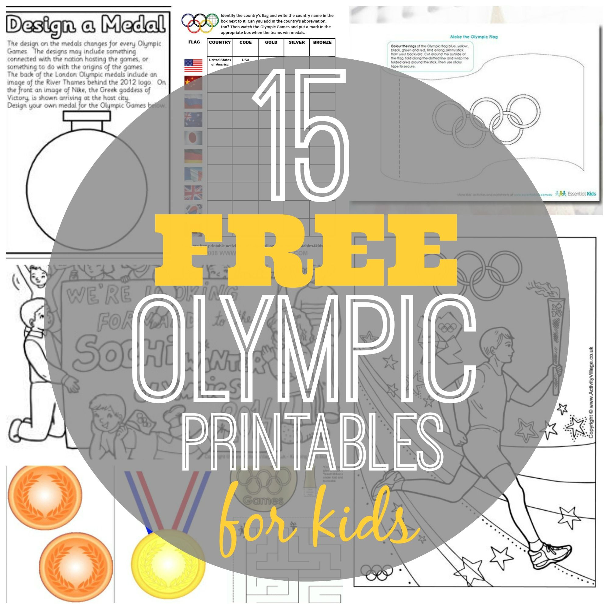 Printable Olympic Crafts