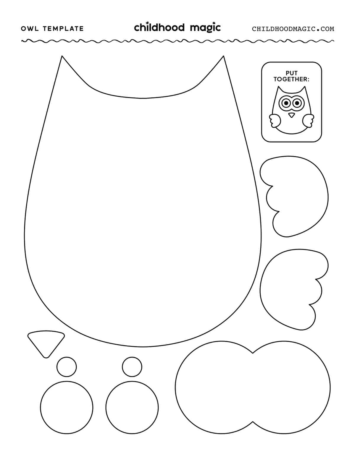 Printable Owl Template For Kids At Viishaneblog Blog