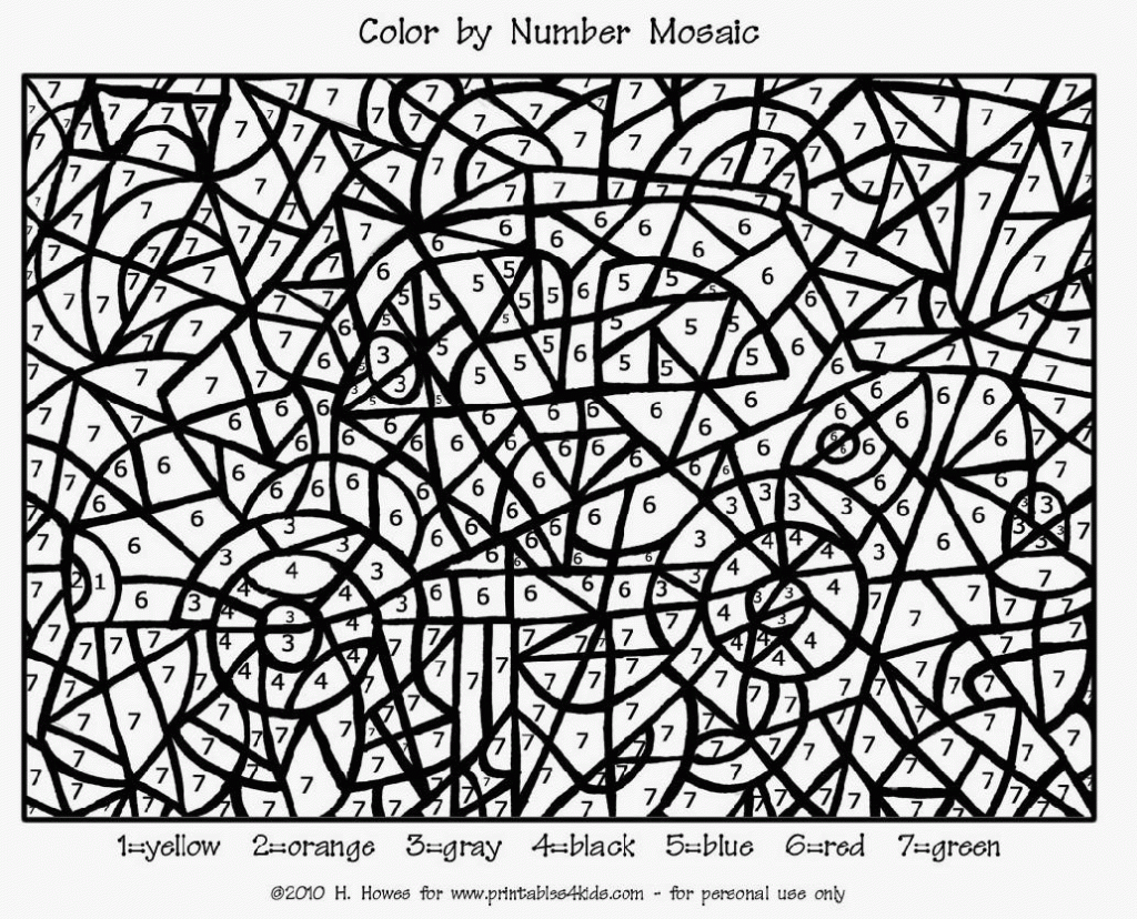 Printable Paint By Numbers For Adults Coloring Home
