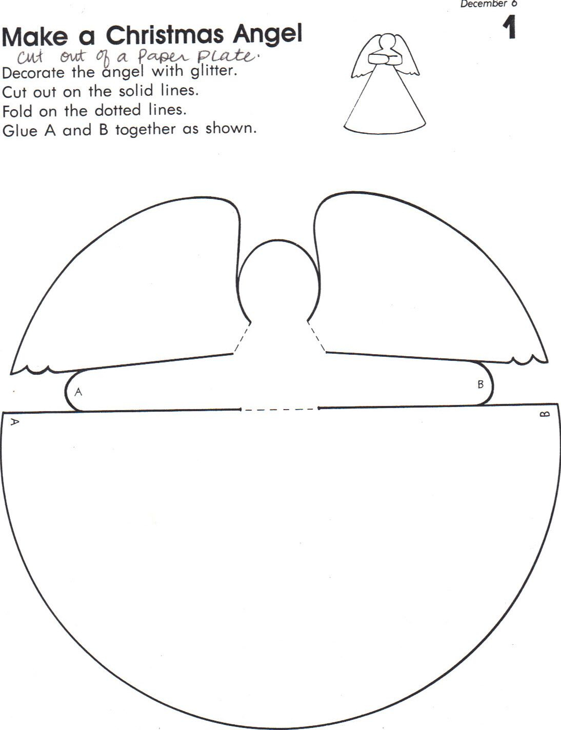 paper angels craft printable