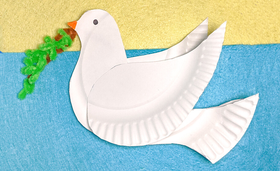 Printable Paper Plate Dove Template Printable Templates