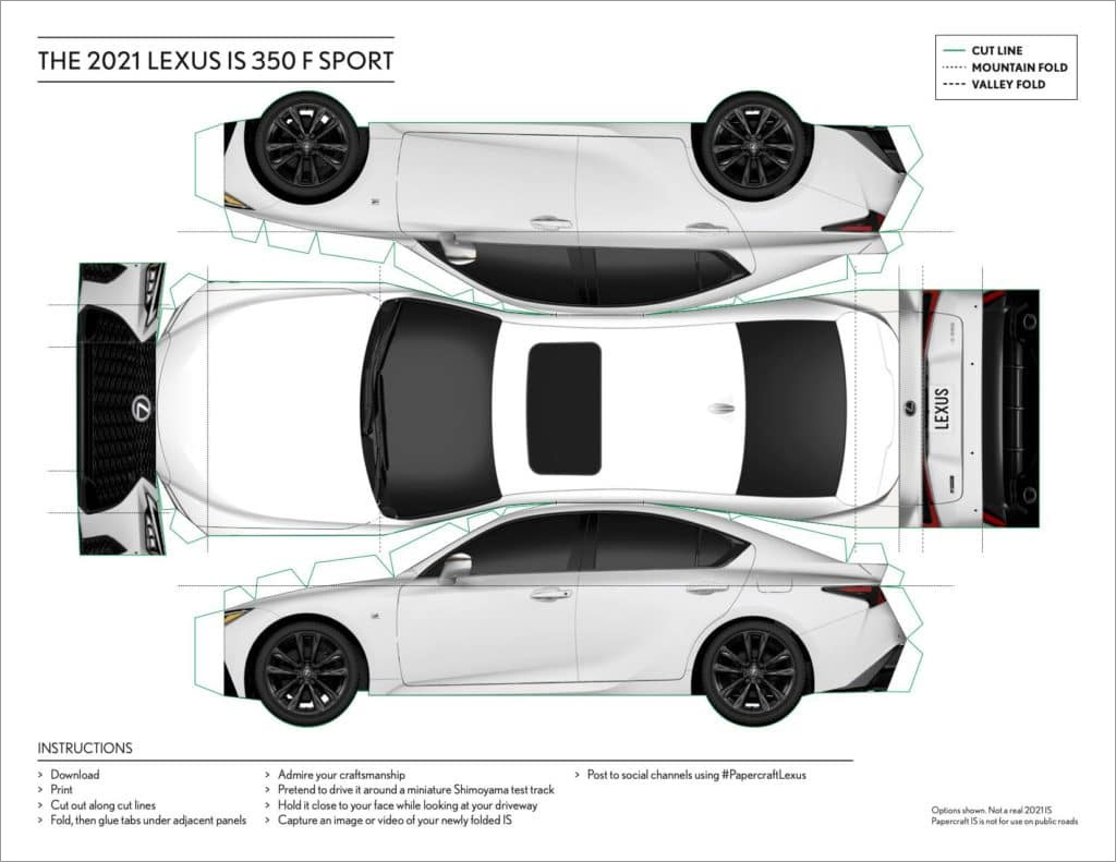 printable paper craft car