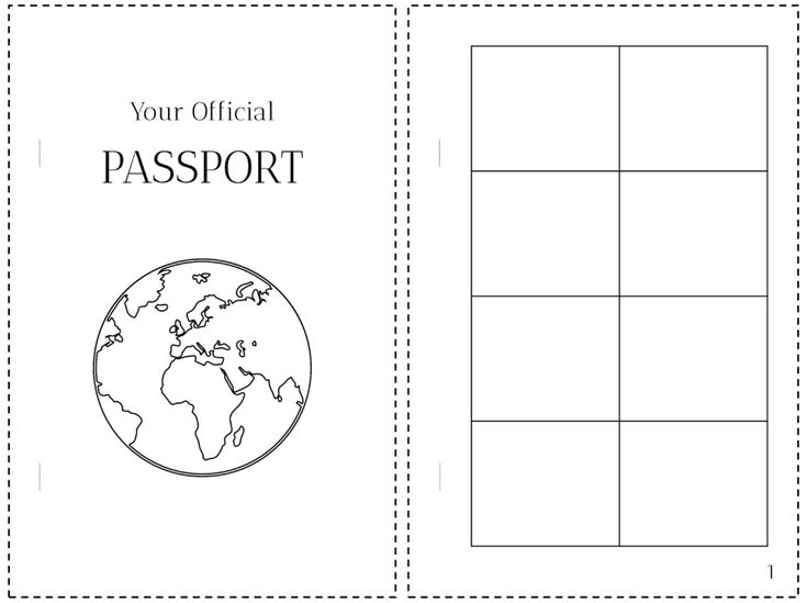 Printable Passport For Kids Pretend Travel Adventure Kit Pretty 