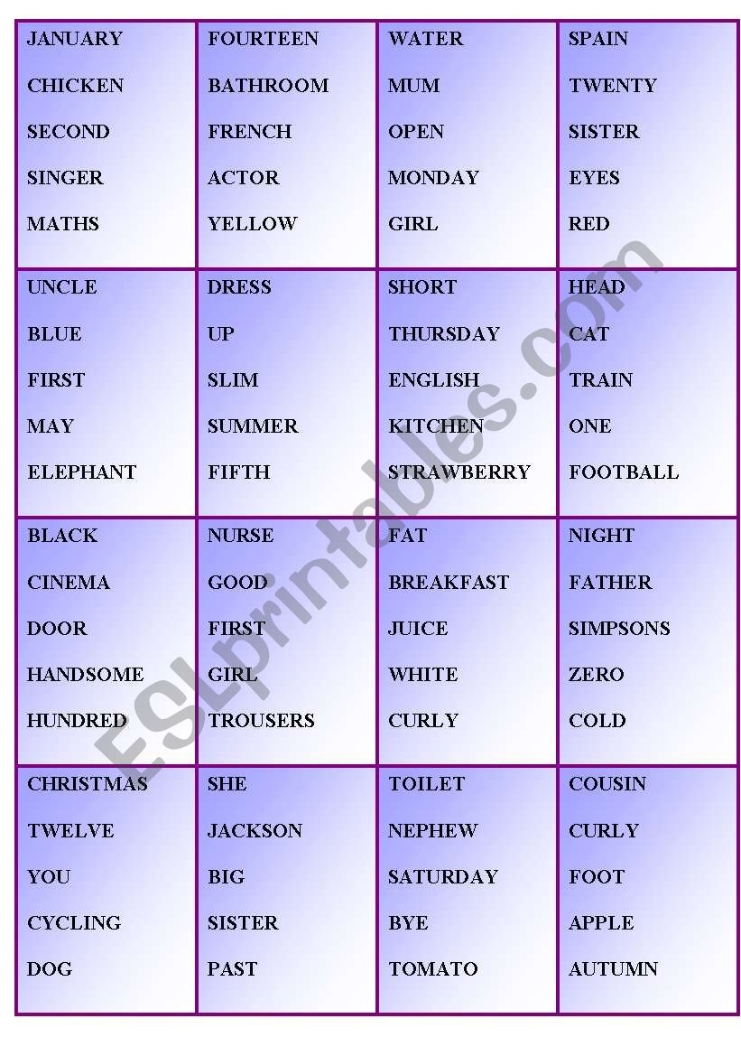 Printable Password Game Words Printable Calendars AT A GLANCE