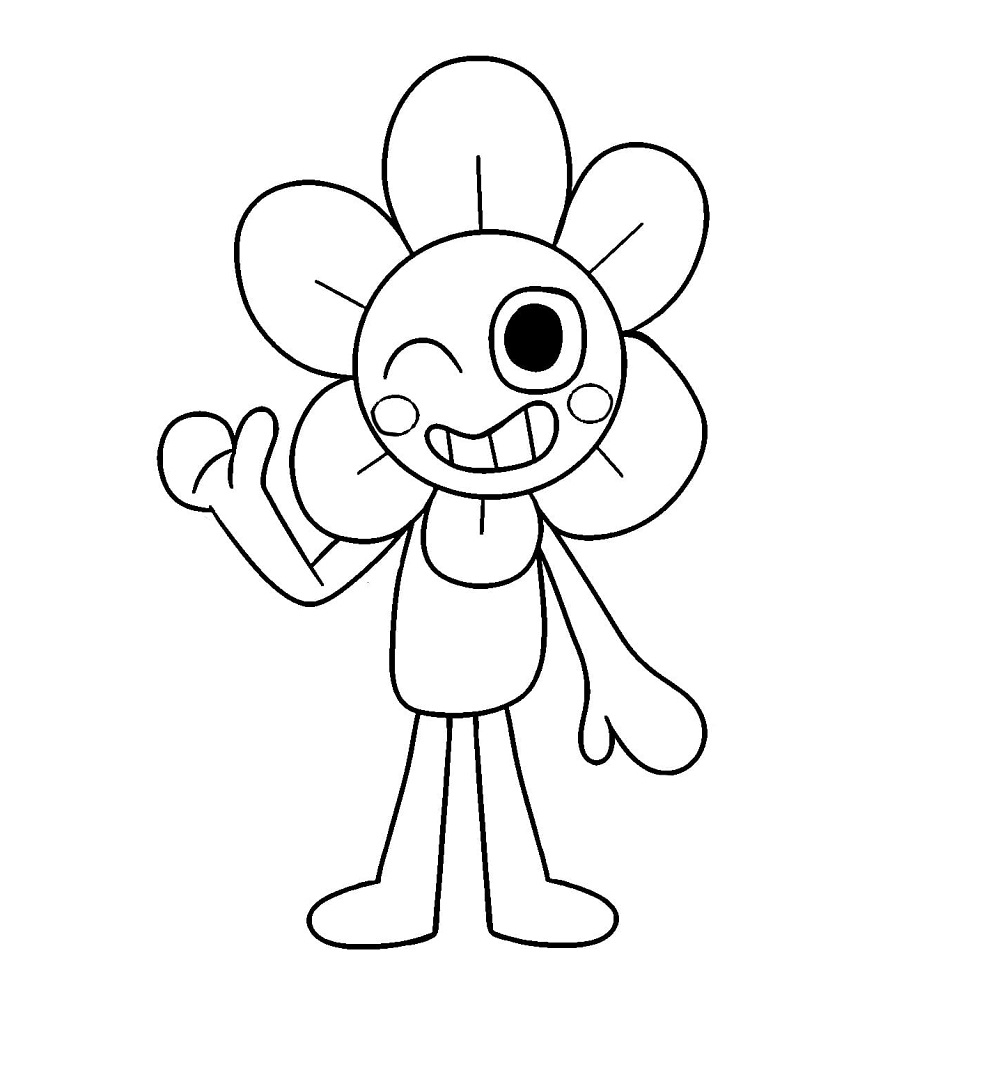 Printable Pebble Dandy s World Roblox For Free Coloring Page Free 