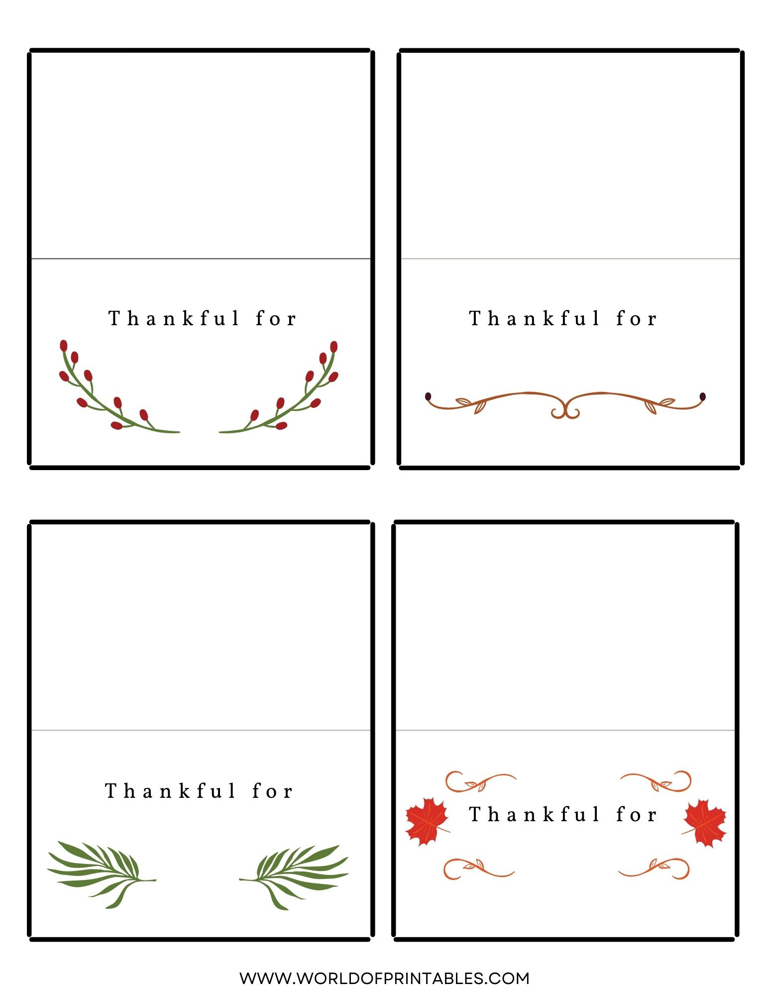 Printable Place Card Template