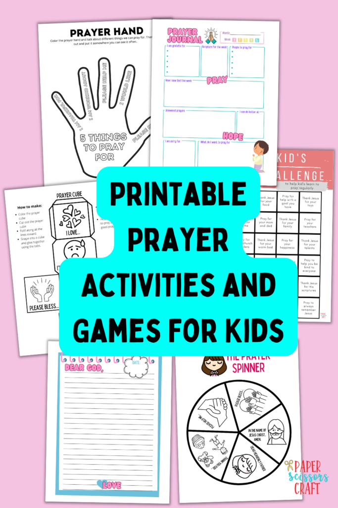 Printable Prayer Activities Worksheets Games For Kids Bible 