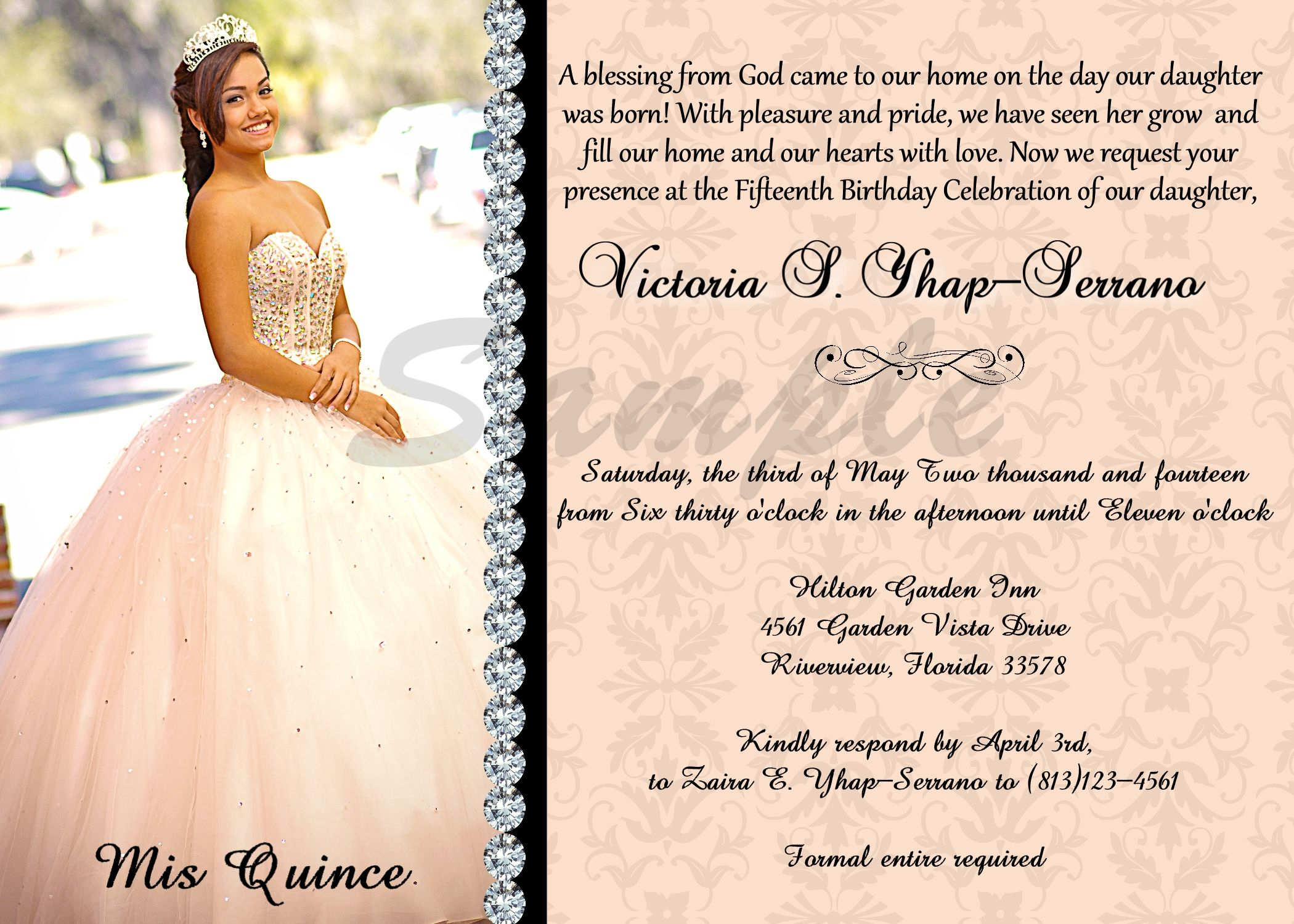 Printable Quinceanera Invitations