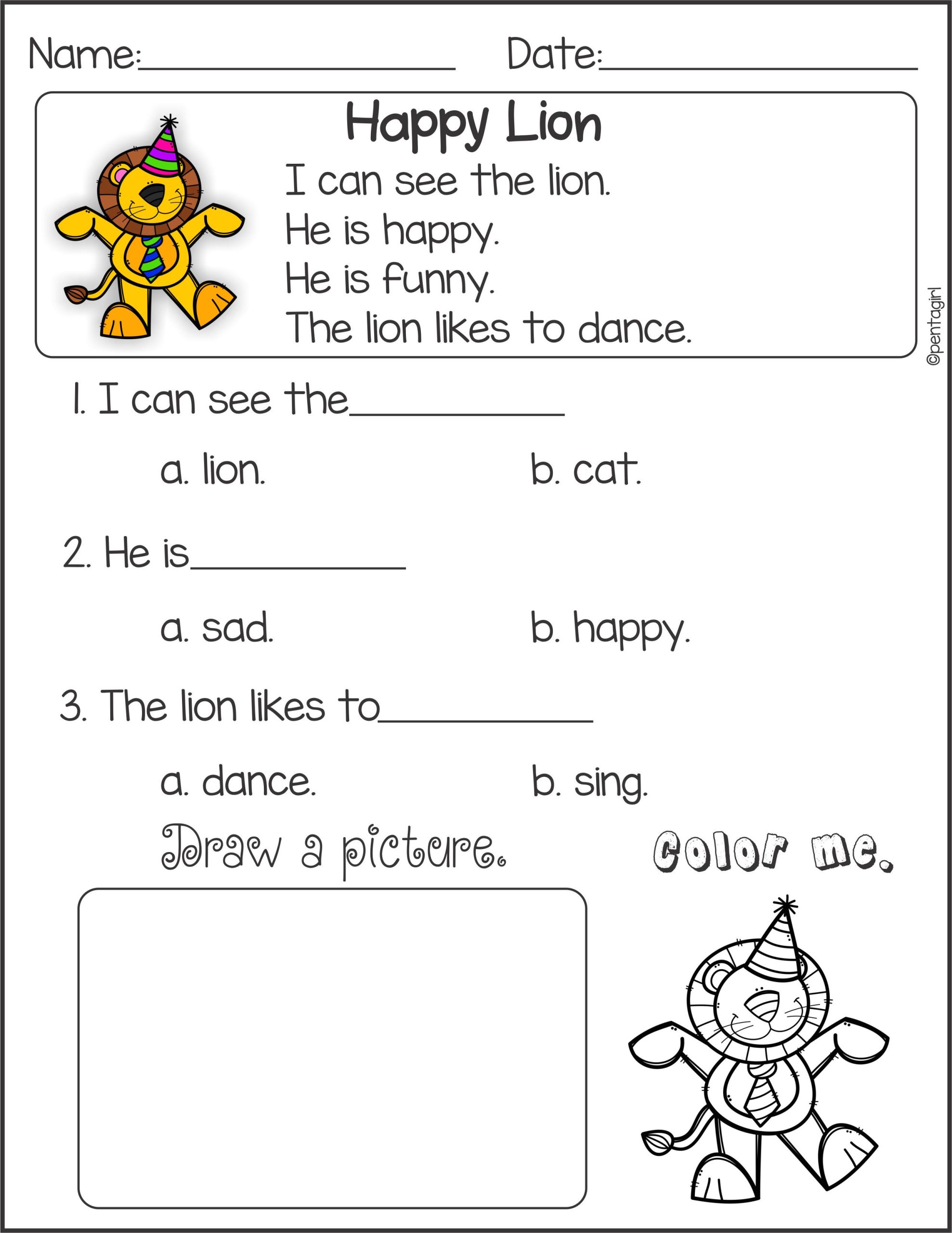 Printable Reading Activities For Kindergarten Printable Sight Words List