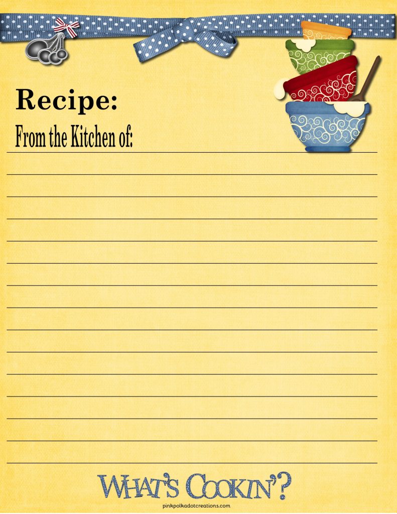 Printable Recipe Cards Printable Free Templates