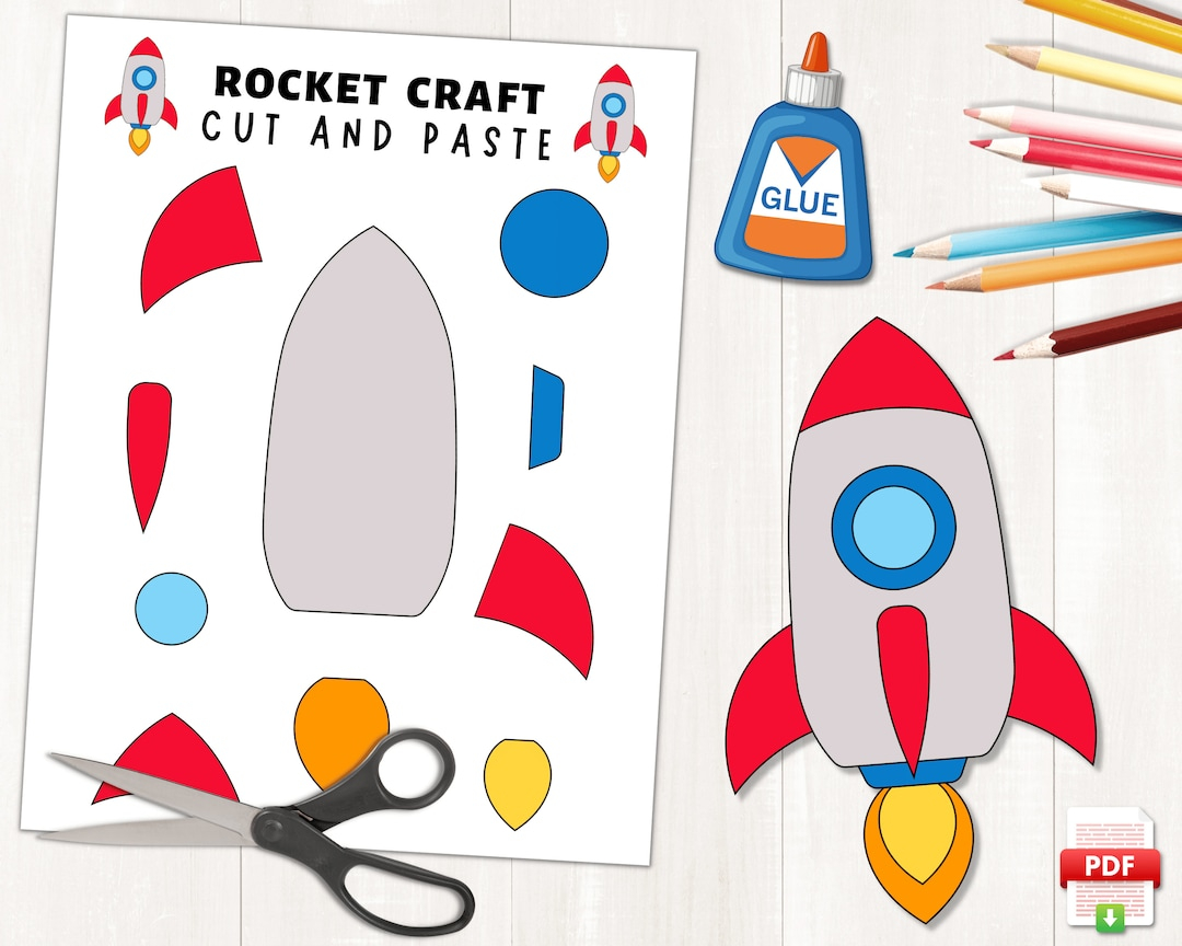 Printable Rocket Craft Outer Space Activities Build A Rocket 