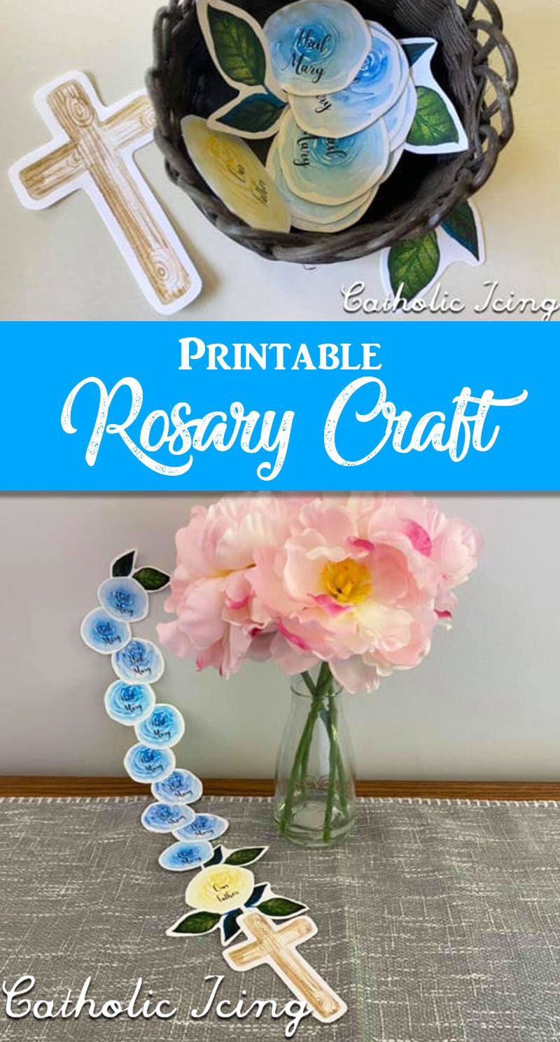 Printable Rosary Craft With Interactive Roses Artofit