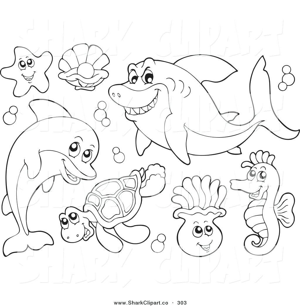 Printable Sea Animals Coloring Pages