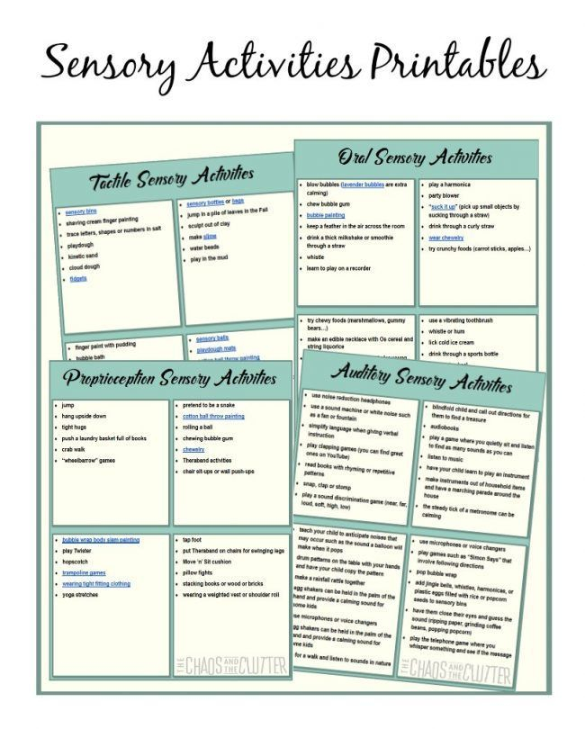 Printable Sensory Activities Printable Word Searches