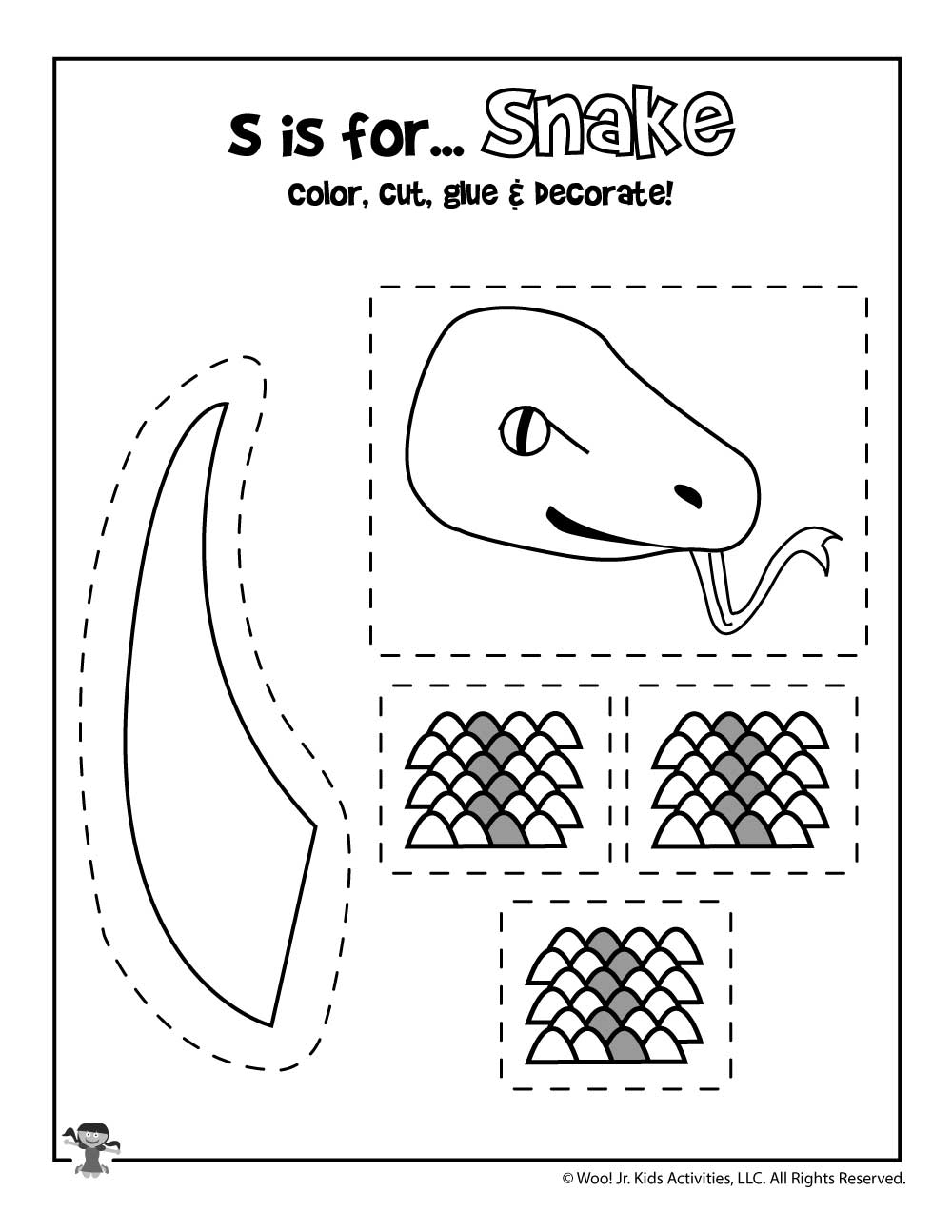 printable snake craft