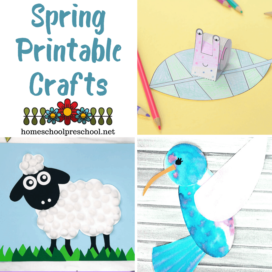 printable spring crafts for preschoolers