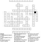 Printable Spring Crossword Puzzles Free Crossword Puzzles Printable