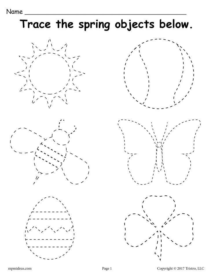 Printable Spring Themed Tracing Worksheet Tracing Worksheets