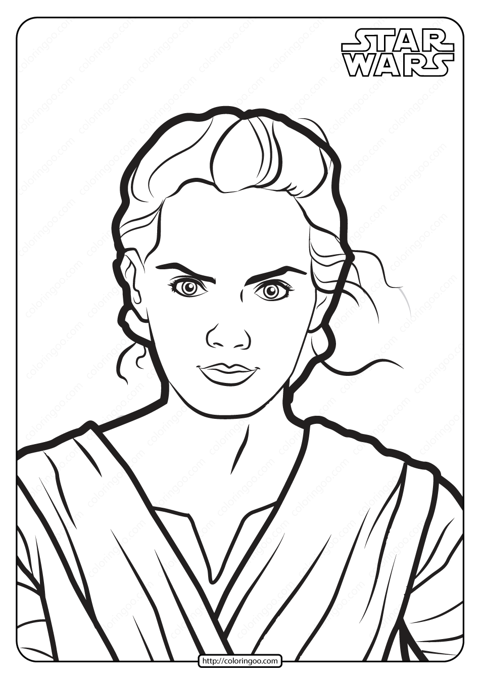 Printable Star Wars Rey Skywalker Coloring Pages High Quality Free 